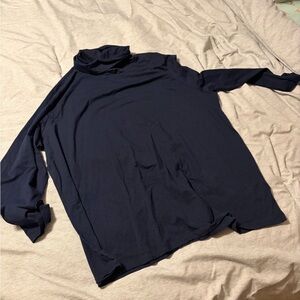 Lands' End Black Shaped Fit Turtleneck